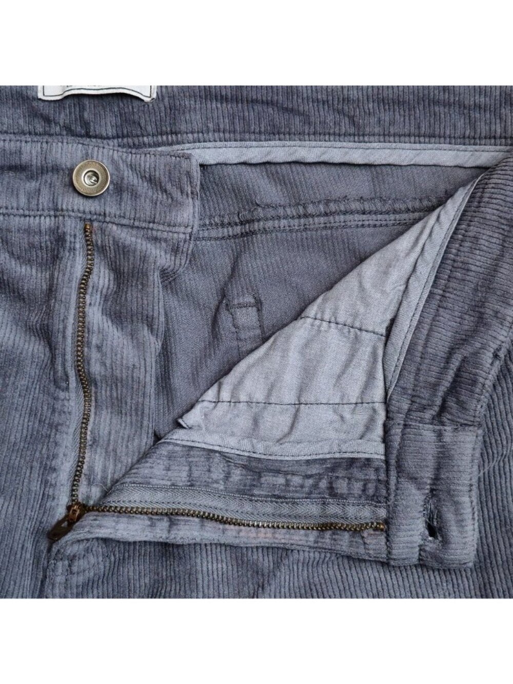 Vintage Williams & Kent Corduroy Pants 38x32 Blue Gray Straight Leg Slacks 90s - Picture 4 of 9